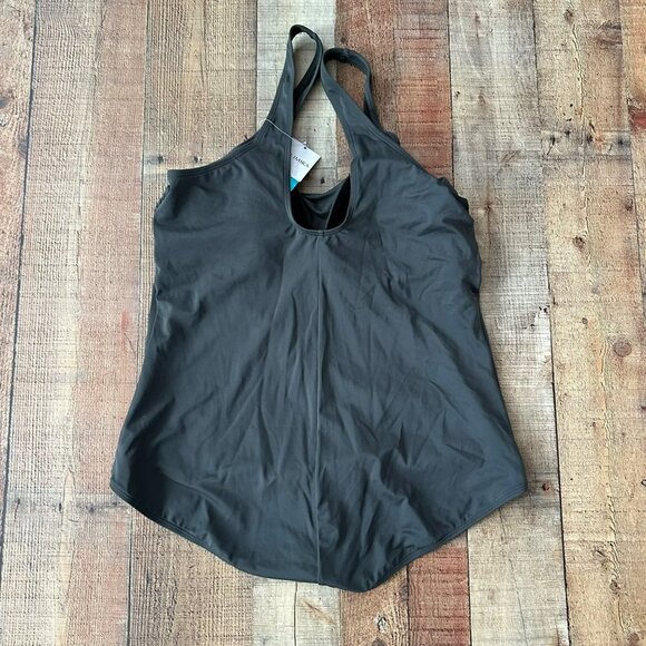 Delimira Swim One Piece Bathing Suit in Gray Plus Size 22W - Picture 9 of 10